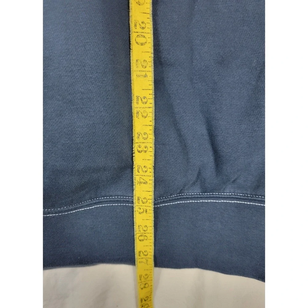 Nike Swoosh Double Logo Hoodie Womens Blue White Contrast Stitch DR6199-437 M